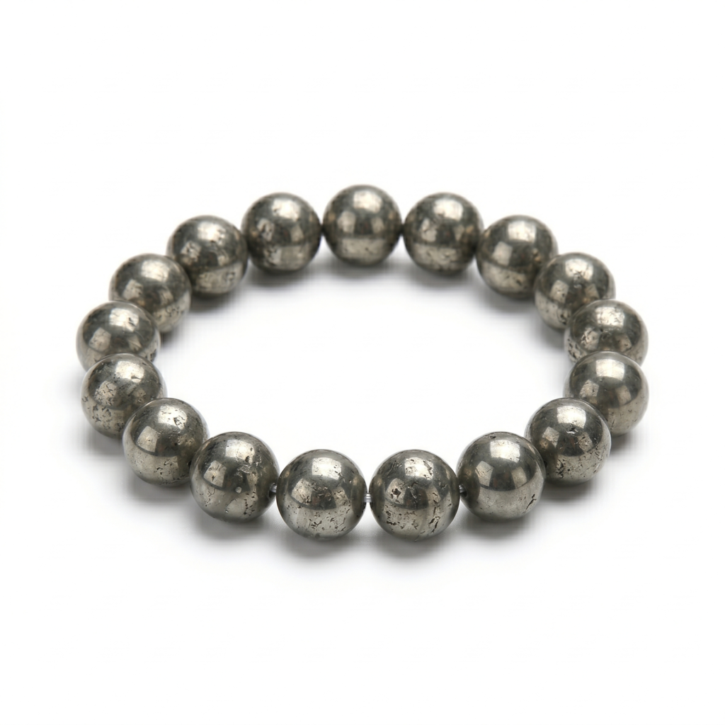 Pyrite crystal bracelet for wealth mindset