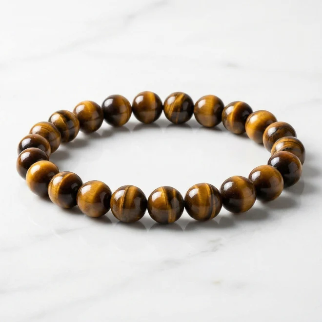 Tiger Eye Bracelet on a white Background
