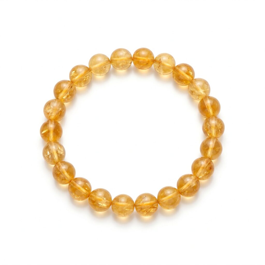 Citrine Bracelet on white background