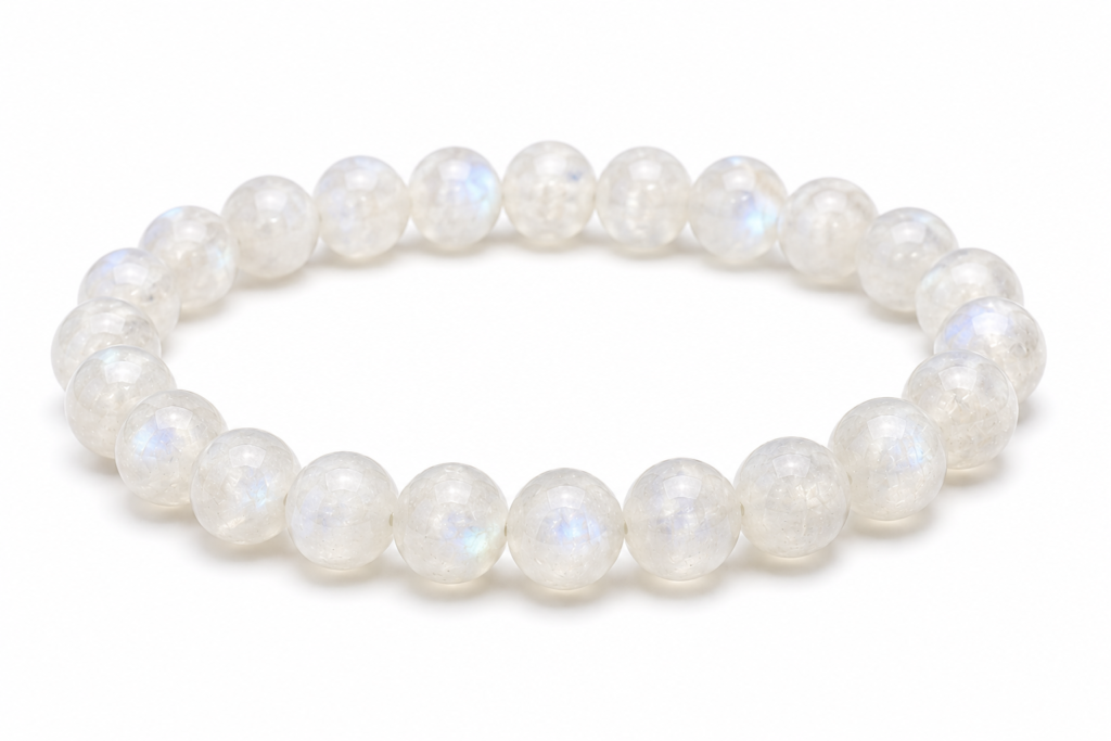 Moonstone crystal bracelet for emotional balance and the Sacral Chakra