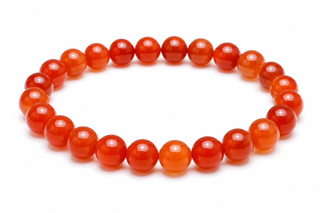 Carnelian crystal bracelet for the Sacral Chakra and creativity
