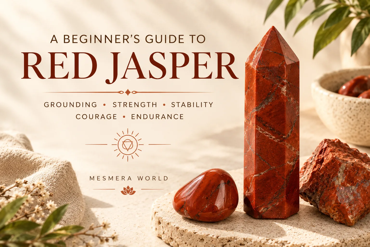 Red Jasper crystal beginner’s guide for grounding, strength, stability and courage